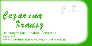cezarina krausz business card